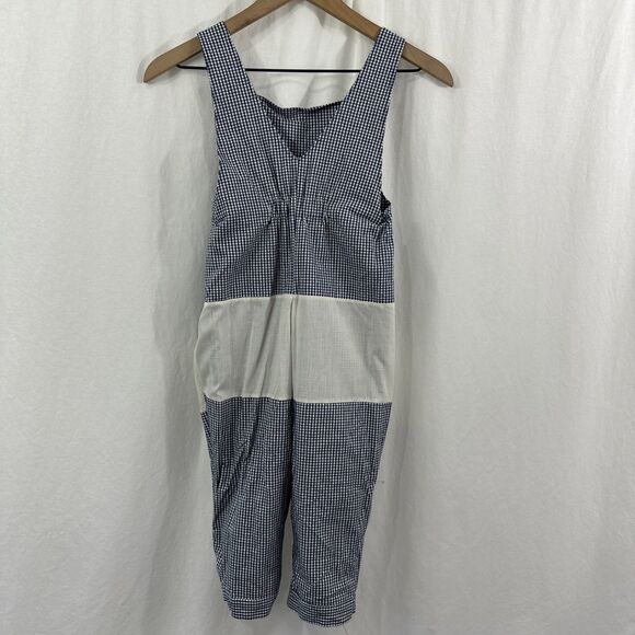 Toddler Kids Blue Gingham Print Overalls Jumper Handmade Size 4T Unisex - Picture 4 of 13